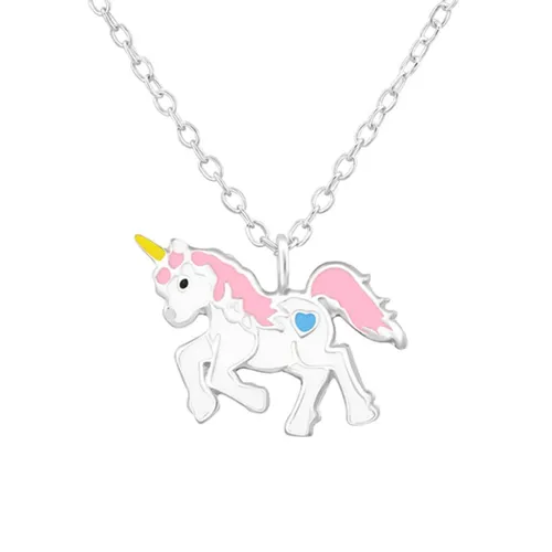 O&S Einhorn Kette Mädchen Kinder Unicorn Halskette Sterling Silber 925 Geschenk