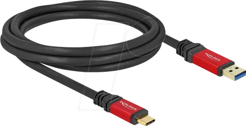 DELOCK 80618 - USB 10 Gb/s Kabel, A Stecker auf C Stecker, 2 m