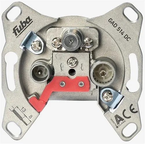 Fuba Antennensteckdose GAD 514 DC Universal-Durchgangsdose in silber von Fuba