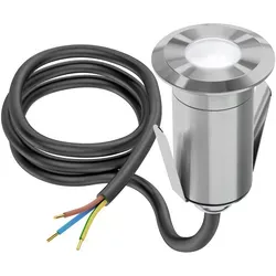 LED Bodeneinbauleuchte GLOX für außen - IP67, rund, 35mm Ø, matt weiß - Wasserdichte LED-Bodeneinbauleuchte für Außenbereiche, mit robustem Aluminiumgehäuse und hoher Energieeffizienz. Ideal für Weg- und Terrassenbeleuchtung.