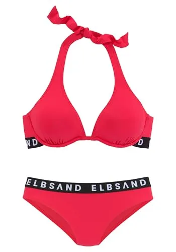 Bügel-Bikini ELBSAND Damen Gr. 38 Cup D rot von Elbsand