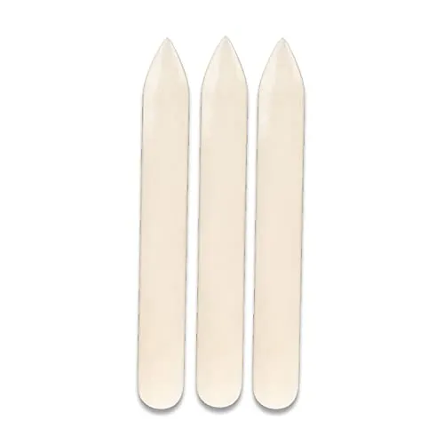 Falzbein 160mm - Naturprodukt aus echtem Knochen - nachhaltig günstig gut - zum präzisen Falten von Papier oder leichtem Karton und zur Lederverarbeitung , Brieföffner Briefschneider (3 Stück)