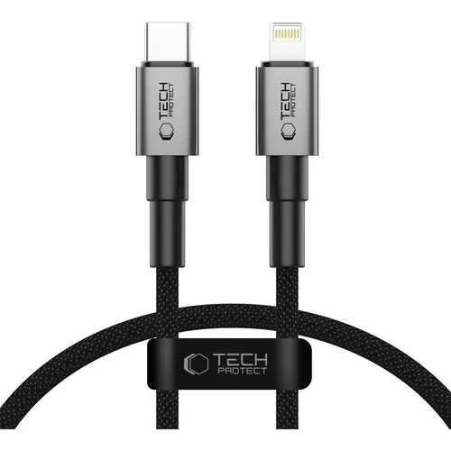 Tech-Protect Ultraboost DNA USB-C / Lightning PD27W/3A cable 25 cm - gray (0.25 m, 27 W) (27505-0)