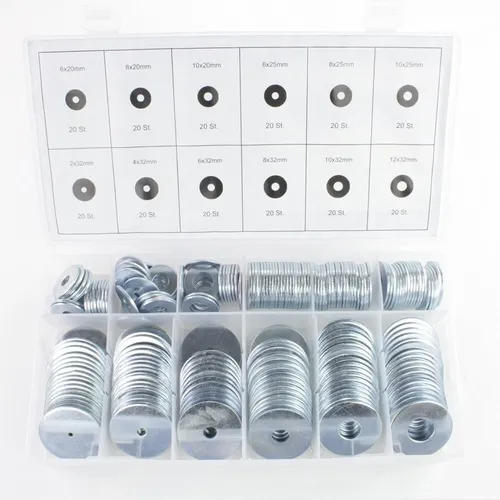 Produktbild Karosseriescheiben verzinkt Sortiment Kotflügelscheiben Satz M2 M4 M6 M8 M10 M12