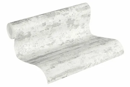 Neue Bude Tapete Vlies 37415-2 Mauer Vintage weiß grau livingwalls (3,21€/1qm)