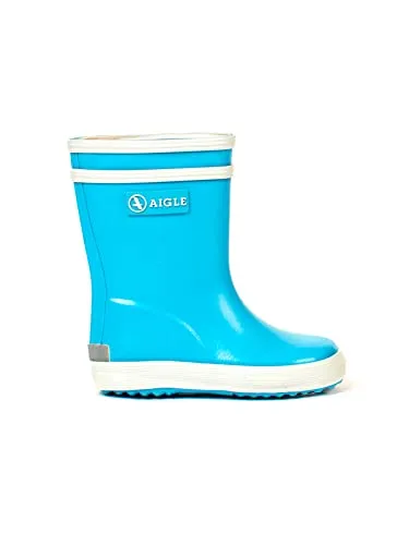 Aigle Unisex-Kinder Baby Flac Gummistiefel, Blau (Bleu Ciel) - 19 EU - Baby Stiefel für Jungen, wasserfest und perfekt für Abenteuer im Freien, mit hochwertigem Leder für optimalen Komfort.