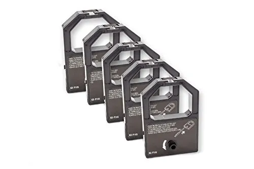 vhbw 5x Farbband Schriftband kompatibel mit Panasonic KX-P 1124, KX-P 113, KX-P 1124 I, KX-P1124i Nadeldrucker, Bondrucker - Schwarz