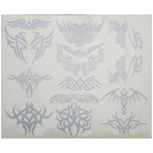 Dekorbogen Aufkleber Tribal silber 305x235mm Drift Ersatzteil Deko partCore