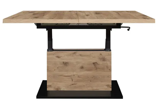 freiraum Couchtisch Lift, höhenverstellbar, viking oak Dekor - Der höhenverstellbare Couchtisch „Lift“ vereint modernes Design mit Funktionalität. Mit einer Breite von 120 cm und einer maximalen Höhe von 75 cm ist er ideal für jede Wohnsituation. Ausziehbar auf 160 cm bietet er zusätzlichen Platz für gesellige Runden.