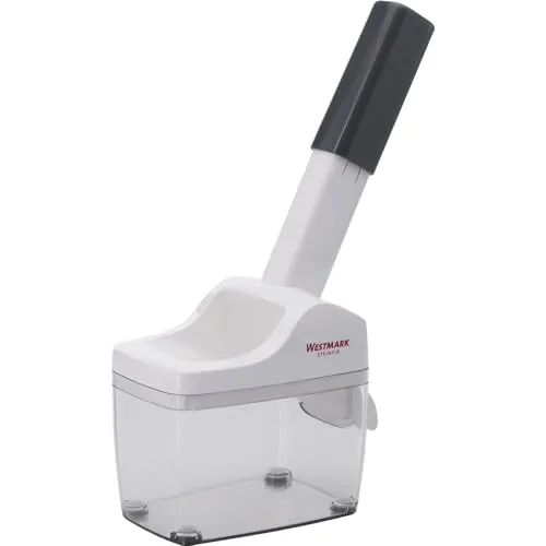 Westmark 4025 Pflaumen- und Zwetschgenentsteiner »Steinfix« - Küchenutensilien für schnelles Entsteinen mit 15 KG/Std. – Pflegeleicht und spülmaschinenfest aus robustem ABS-Material.