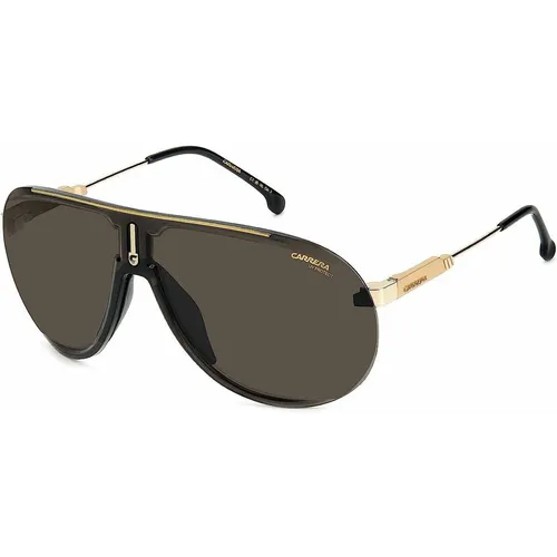 Carrera Superchampion Sonnenbrille Schwarz für Herren - Sonnenbrille mit 100% UV-Schutz, modernem Piloten-Design und elegantem Gold-Detail, ideal für stilvolle Auftritte in der Stadt oder auf Reisen.