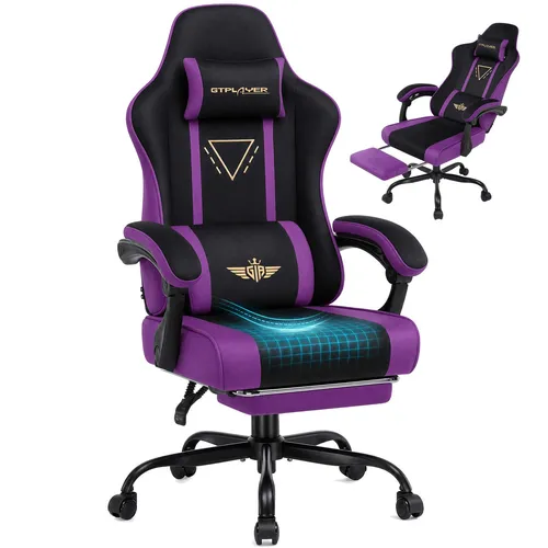 GTPLAYER Ergonomischer Gaming Stuhl mit Stoffoberfläche