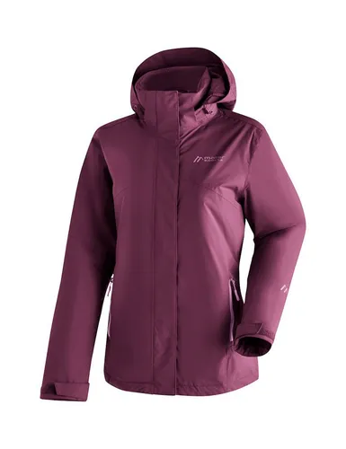 Maier Sports Metorthermrec Women Jacke - cherry wine/berry paint (M20214) - Funktionsjacke für Damen, wasserdicht mit 10.000 mm Wassersäule und umweltfreundlich aus 100% recyceltem Material, ideal für Wanderungen und Alltag.