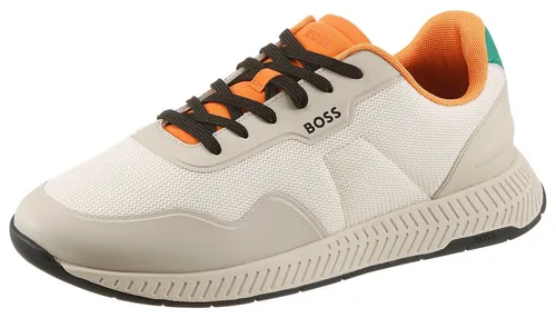 BOSS Sneaker Sports Sneaker im Runners Look beige 39 EU - Modischer Freizeitschuh in Größe 39, Farbe beige. Mit gepolsterter Innensohle und leicht profiliertem Laufsohlenmaterial für optimalen Komfort im Alltag.