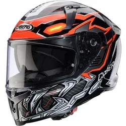 Caberg Avalon X Gurkha Helm, schwarz-grau-orange, Größe 2XL - Motorradhelm mit kratzfestem Visier und integrierter Sonnenblende, ideal für sichere Fahrten bei jedem Wetter.