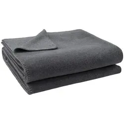 Zoeppritz Fleecedecke Soft-Fleece, Grau - Übergröße für ultimativen Komfort - Bettdecken, pflegeleichte Soft-Fleece-Decke in Übergröße 220x240 cm mit Kettelrand, ideal für gemütliche Abende auf der Couch.