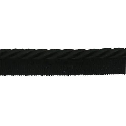 ab 5m Dekokordel Ø 7mm Farbe Schwarz Satinschnur Flechtschnur Möbelordel Schnur f. Kissen DIY (DE)