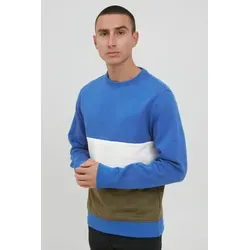 Blend BHSweatshirt 20713643 Herren Sweatshirt - Stylisches Herren Sweatshirt mit Rundhalsausschnitt und Blockstreifen im Colour Blocking, aus nachhaltiger Baumwolle für besonderen Tragekomfort.