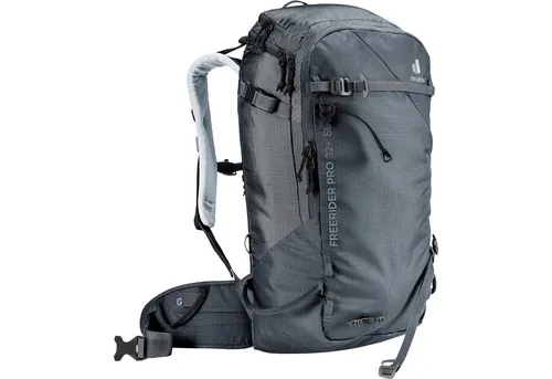 Deuter Freerider Pro 32+ SL black - Skitourenrucksack für ambitionierte Freerider mit erweiterbarem Volumen von 32 Litern, ideal für Mehrtagestouren in den Bergen. Robustes, schneeabweisendes Material sorgt für trockenen Rücken.