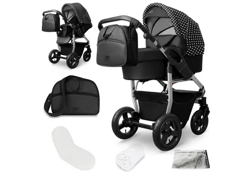 Bergsteiger Kombi-Kinderwagen Capri 3in1 in schwarz von Bergsteiger