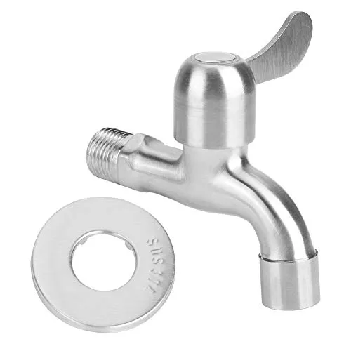 Wasserhahn Edelstahl Wandhalterung für Bad WC Waschbecken Badewanne Armaturen Zerstäubter Garten Becken Spüle Balkon Mopp Waschbe Hause Badezimmer