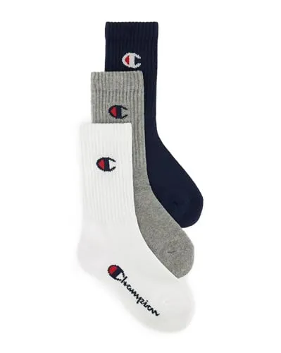 Champion Unisex Kinder Core- Junior 3pp Crew Socken, Schwarz/Weiß, 27-30 EU