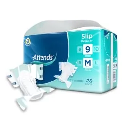 Attends GmbH Attends Slip Regular 9 Inkontinenzhosen, Saugende Hygienehosen, 1 Packung = 28 Stück, medium 203316