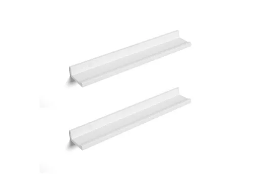 SONGMICS Schweberegal 2er Set, 10 x 60 cm in weiß von SONGMICS