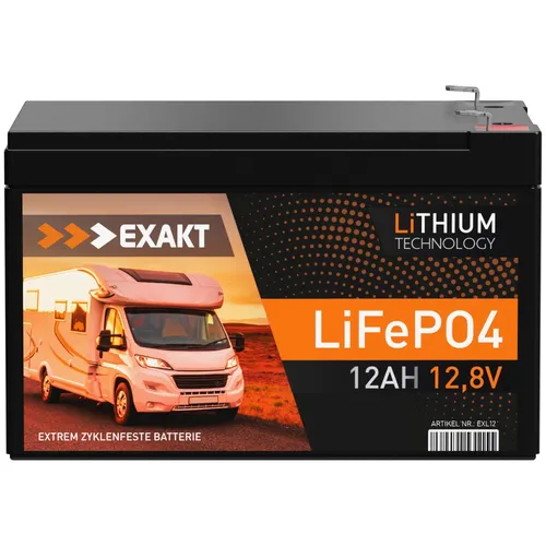 EXAKT Akku LiFePO4 12V 12Ah