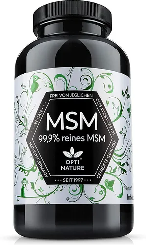 MSM  365 Kapseln Methylsulfonylmethan hochdosiert - 99,9% rein  Schwefel Pulver 