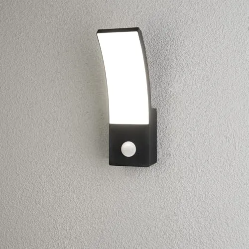 Lumiled Außenwandleuchte mit Bewegungsmelder 12W - Lampen für Außenbereiche, energieeffiziente LED mit 1080lm, IP44 wetterfest, ideal für Gärten und Terrassen.