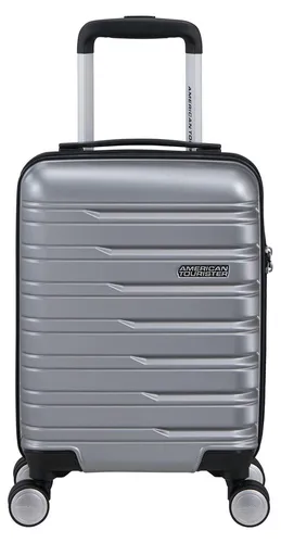 American Tourister Flashline Kabinentrolley 40 cm silberfarben mit 4 Rollen - Stylischer Kabinentrolley von American Tourister mit 4 stabilen Rollen für müheloses Reisen. Leicht und ideal für Kurztrips, bietet er viel Platz für Ihre Essentials.