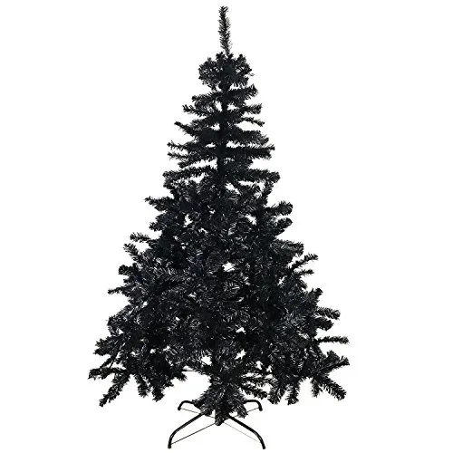 Mojawo Weihnachtsbaum Christbaum künstlicher Tannenbaum 120cm inkl Ständer Schwarz