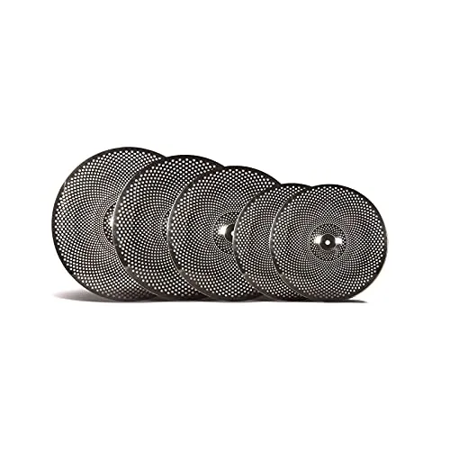 Fame Noiselezz Cymbal Set 2 - 4-teiliges Low Volume Beckenset, ideal für leise Schlagzeugübungen mit 80% Lautstärkereduzierung, perfekt für Wohnungen und Proberäume.