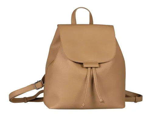 TOM TAILOR Damen Modern Rucksack, Camel - Damen-Rucksackhandtaschen: Mittelgroßer, leichter Rucksack mit Magnetverschluss und Kordelzug – ideal für den Alltag. Weiches Lederimitat sorgt für Komfort und Stil.