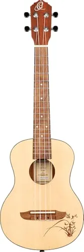 Ortega Guitars Tenor Ukulele Bonfire Series - Akustisch, Fichte und Sapele, tieferer Sound und ideal für Einsteiger und Reisen