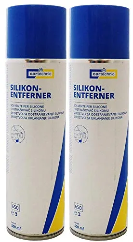 2x Silikonentferner Spray 500ml z.B. für Autolack, Silikonreiniger, Silikonlöser