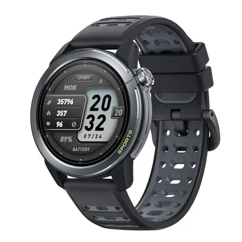 Mibro GS Active2 Smartwatch Herren Rund 46mm, Professionelle Sportuhr Laufuhr Unterstützt GPS, Lauftrainingsplan, Bluetooth-Anrufe, Herzfrequenz, SpO2 und Schlafen, Laufen in der Stadt (Dunkelgrau)