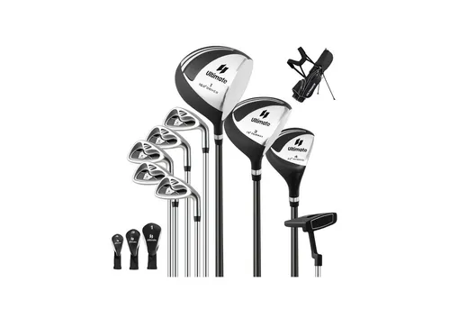 COSTWAY Herren Golfschläger Set, 9/11 teiliges Set mit Driver & Fairwayholz - Hochwertiges Golfschläger Set für Männer mit einem 460cc Driver für maximale Reichweite und einer leichten Tragetasche für einfachen Transport.