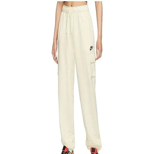 Nike Damen NSW Club FLC Mr Cargo T-Shirt, Milk/Schwarz, M