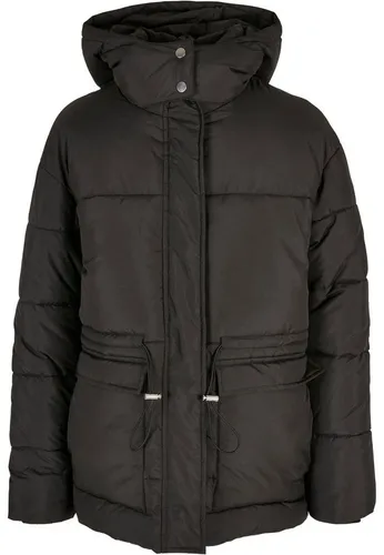 Urban Classics Ladies Waisted Puffer Winter Jacke - S - Stylische Funktionsjacke für Damen mit voluminöser Wattierung und abnehmbarer Kapuze, ideal für kalte Tage. Wasserabweisend und atmungsaktiv für höchsten Tragekomfort.
