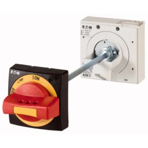 Eaton NZM2-XHBR 266633 Hauptschalterbausatz - Sonstige Elektroinstallationsartikel mit rotem Türkupplungsdrehgriff, ideal als NOT-AUS-Einrichtung, flexibel montierbar und bietet hohen Berührungsschutz.
