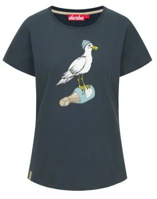derbe T-Shirt Sturmmöwin Women, S, Navy/skyride von Derbe