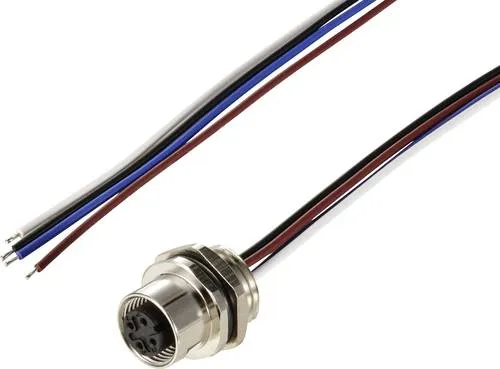 TRU COMPONENTS TC-12833216 Sensor/Aktor Einbaubuchse M12 Buchse, Einbau 0.5m Polzahl Sensoren: 4 1St.