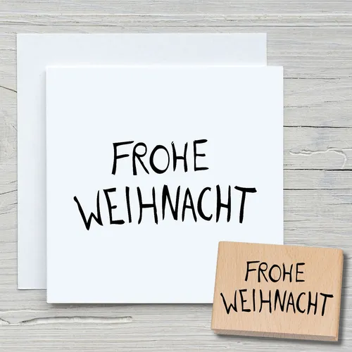 Stempel Frohe Weihnacht - Motivstempel Holzstempel Scrapbooking Karten Sprüche