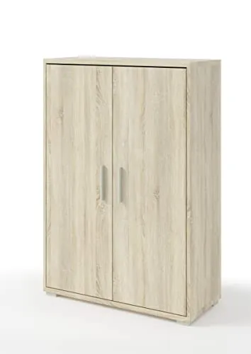 möbelando Aktenschrank Clermont in Sonoma/Eiche mit 2 Türen und 3 Fächern. Abmessungen (BxHxT) 79,1x114x35 cm