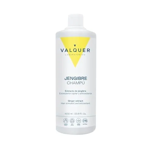 Produktbild Valquer Ingwer-Shampoo Anti-Schuppen-Shampoo und Haarwachstums-Stimulator. Antioxidativ, reparierend und antibakteriell. Mit Panthenol und Vitamin E. Für die häufige Anwendung bei allen Haartypen. 1 L