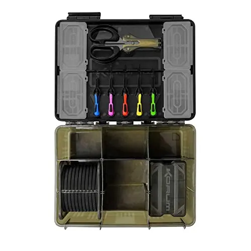 Korum Tackle Box Fully Loaded - Tacklebox, Zubehörbox, Kiste, Angelkiste, Angelbox