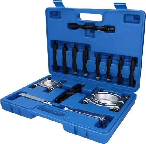 BRILLIANT TOOLS BT631100 Abzieher-Satz für Kugellager | 10-tlg. Qualitätswerkzeug - Abzieher für Lager und Innenringe, inkl. Ausdrücker und 2 Trennmessern (30-75 mm), ideal für präzise Arbeiten in der Werkstatt.