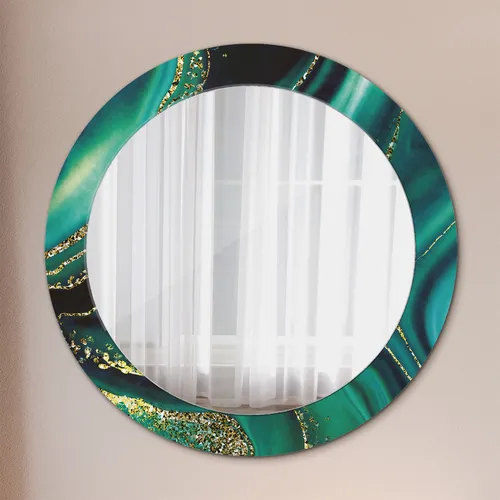 Tulup Dekospiegel Rund Ø70 cm - Smaragdgrün für stilvolle Akzente - Eleganter Wandspiegel in edlem Smaragdgrün. Ideal für Wohnzimmer oder Schlafzimmer, verleiht jedem Raum einen modernen Touch und sorgt für eine ansprechende Raumatmosphäre.